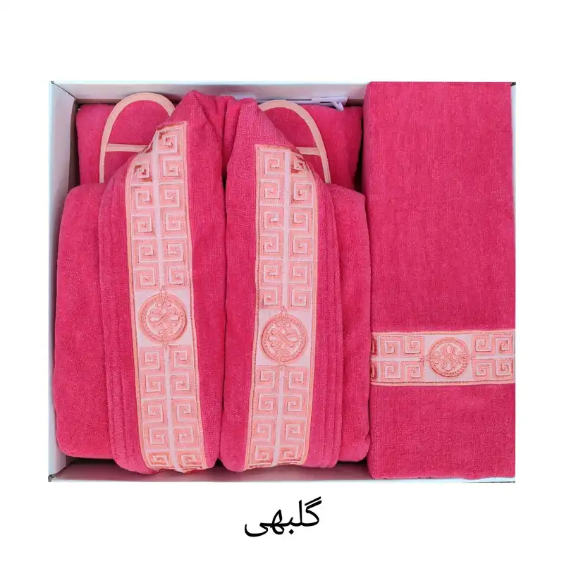سرویس حوله پالتویی 4 تکه تاچ طرح love سایز 125