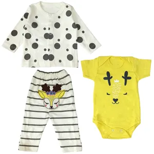 ست 3 تکه لباس نوزادی مدل گوزن کد 3496