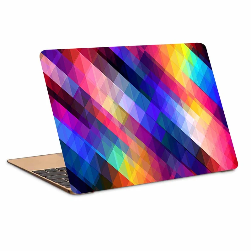 استیکر لپ تاپ طرح stripes obliquely multicolored کد N-634 مناسب برای لپ تاپ 15.6 اینچ