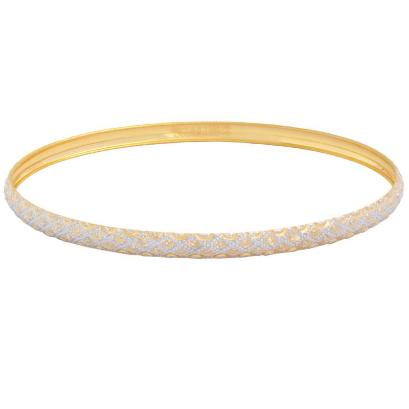 النگو طلا 18 عیار زنانه طلای مستجابی مدل گلبهار کد G3