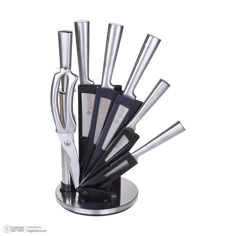 سرویس چاقو آشپزخانه 8 پارچه چیلانکو مدل کلاسیک پایه استیل