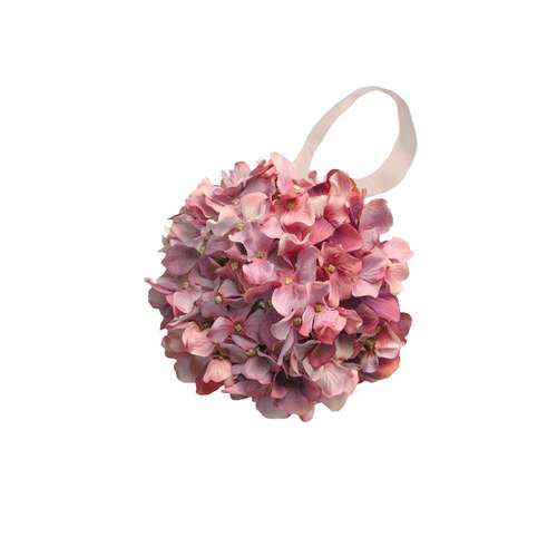 گل مصنوعی ارتانزیا طرح آویز توپی مدل WKA0083-purple