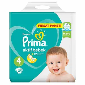 پوشک پریما مدل 001 سایز 4 بسته 60 عددی