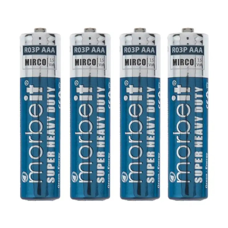 باتری نیم قلمی موربیت مدل R03P بسته 4 عددی