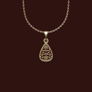 گردنبند طلا 18 عیار زنانه مدوپد مدل هندسی کد W2-1-1002