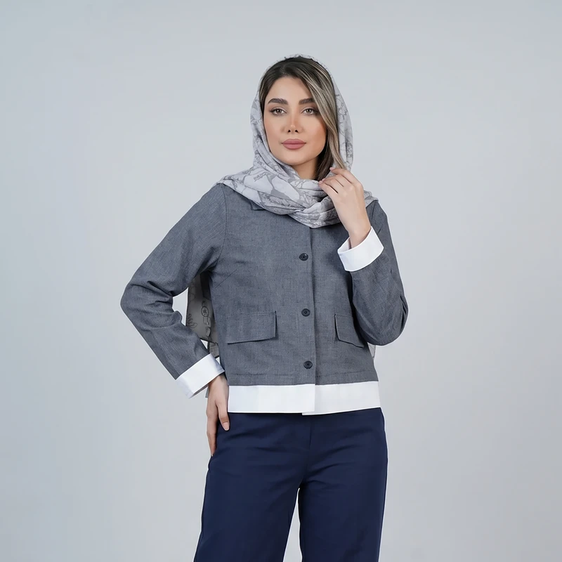 شومیز آستین بلند یقه برگردان زنانه ایکس ساید مدل S680214Z8