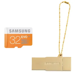 کارت حافظه microSDHC سامسونگ مدل EVO ظرفیت 32 گیگابایت به همراه کارت خوان سامسونگ مدل CV-OEM32GB01