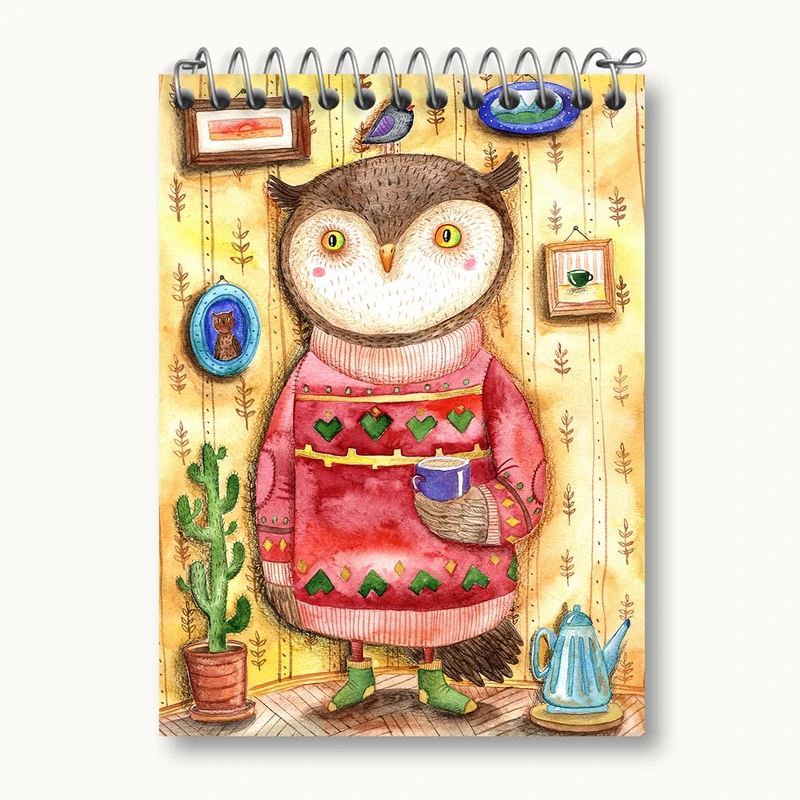 دفتر یادداشت 50 برگ خندالو مدل جغد کد 5016