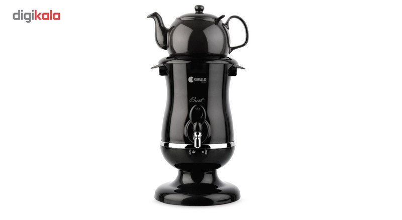 سماور برقی ریوالد مدل Bernt کد 800213 به همراه یک عدد اردورخوری ویترای طرح لاله