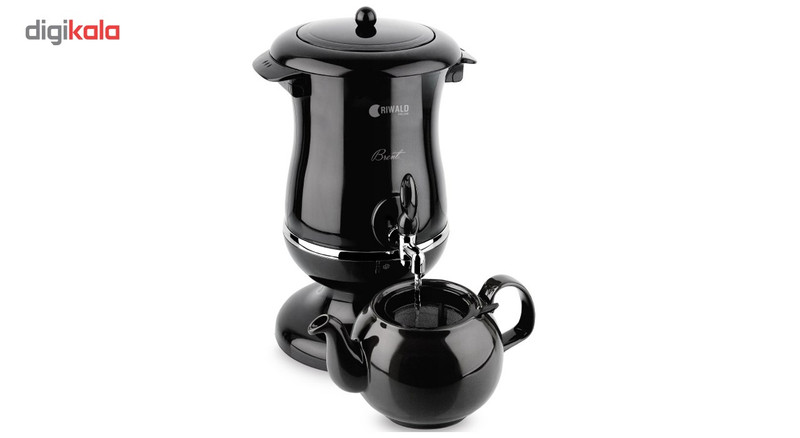 سماور برقی ریوالد مدل Bernt کد 800213 به همراه یک عدد اردورخوری ویترای طرح لاله