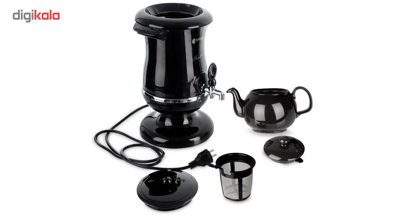 سماور برقی ریوالد مدل Bernt کد 800213 به همراه یک عدد اردورخوری ویترای طرح لاله