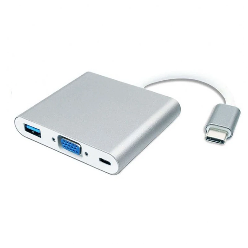 مبدل USB C به USB 3.0/VGA/USB C مدل Super Speed