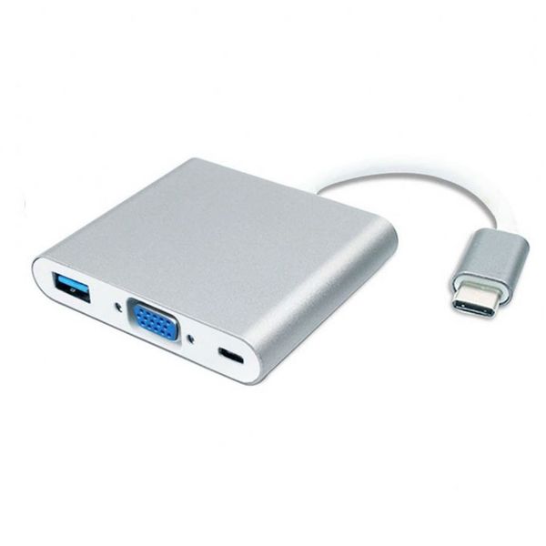 مبدل USB C به USB 3.0/VGA/USB C مدل Super Speed مبدل USB C به USB 3.0/VGA/USB C مدل Super Speed