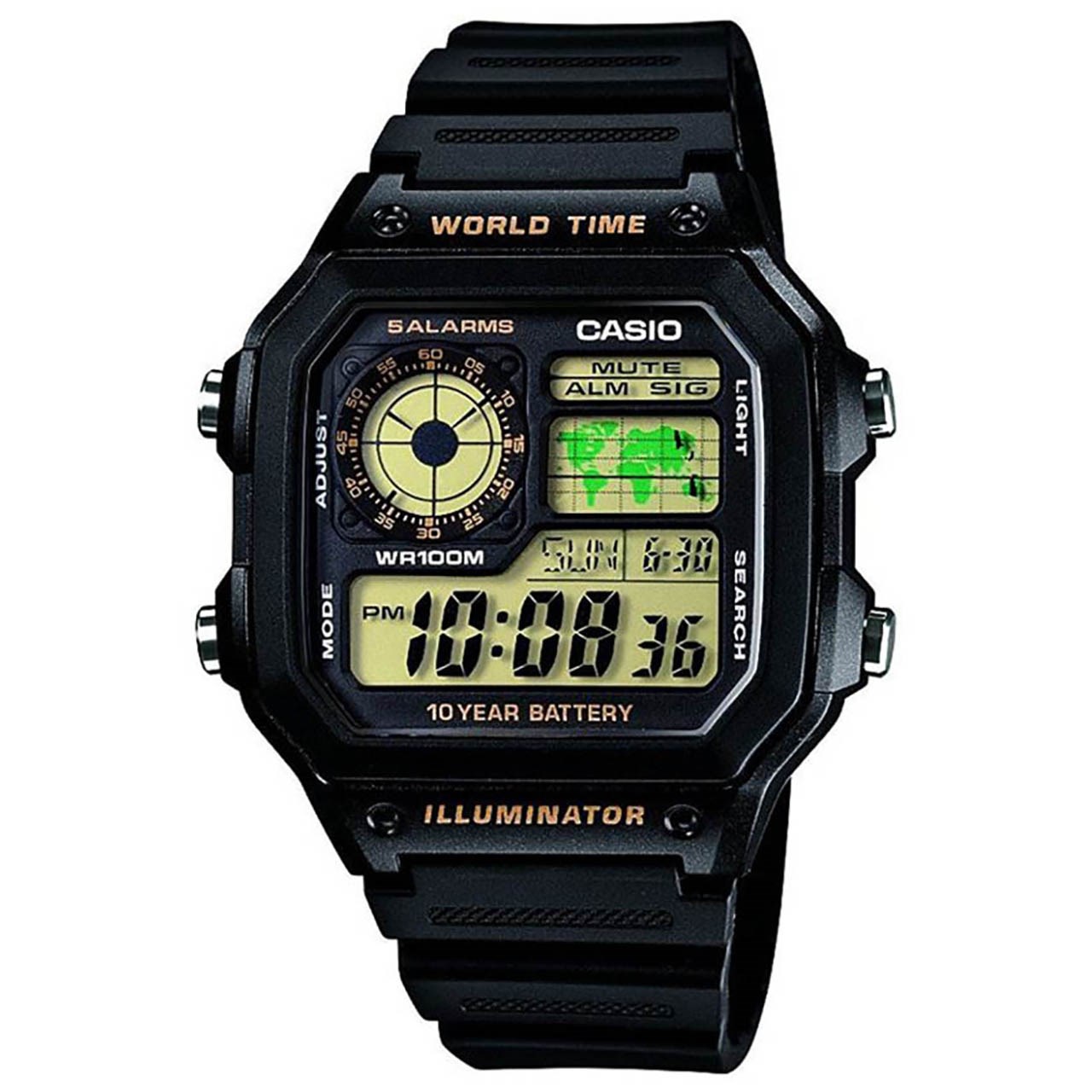 ساعت مچی دیجیتالی کاسیو مدل AE-1200WH-1BVDF