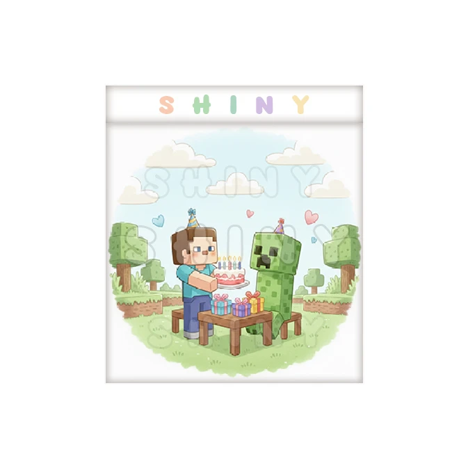  پوستر شاینی مدل فانتزی طرح ماینکرافت در تولد