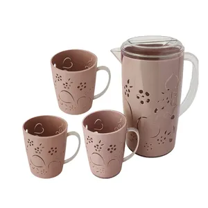 سرویس پارچ و لیوان 4 پارچه مدل گلبرگ