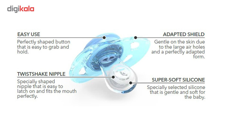 پستانک تویست شیک مدل 78088 مجموعه 2 عددی