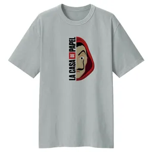 تی شرت لانگ آستین کوتاه زنانه مدل سرقت پول کد LL107 رنگ طوسی