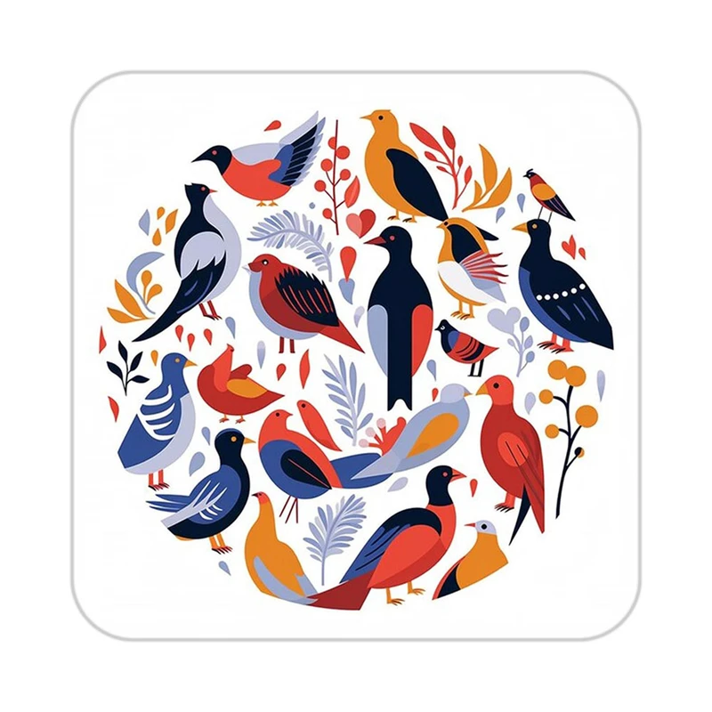 زیر لیوانی کاکتی طرح حیوانات رنگی مدل mp26780