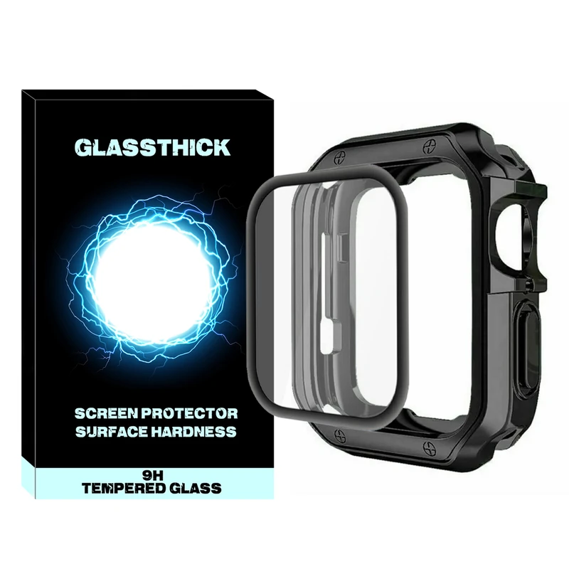 کاور گلستیک مدل Lux Shield GL مناسب برای اپل واچ سری 1/2/3 سایز 38 میلی متری به همراه محافظ صفحه نمایش