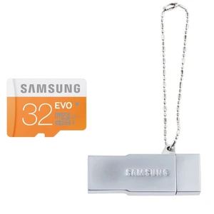 کارت حافظه microSDHC سامسونگ مدل EVO ظرفیت 32 گیگابایت به همراه کارت خوان سامسونگ مدل CV-OEM32SB01