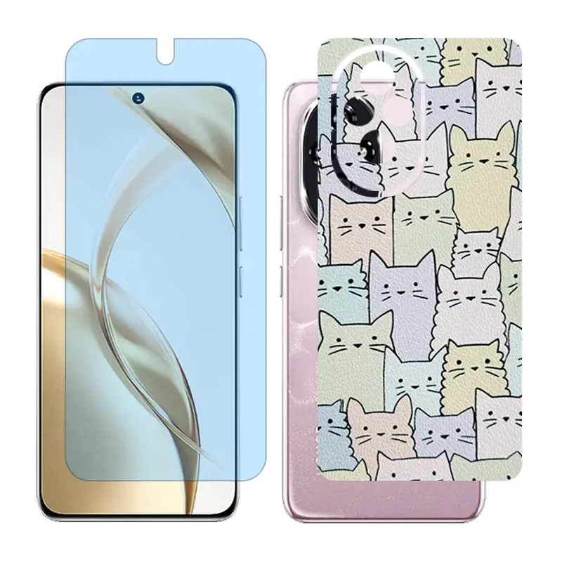 محافظ صفحه نمایش مات آنتی بلو گلس مدل Together مناسب برای گوشی موبایل آنر 200 / Honor 200 به همراه برچسب پوششی پشت گوشی