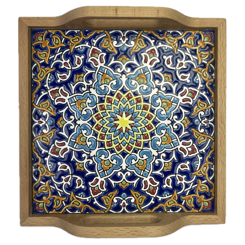 سینی کاشی کاری مدل هندسی 