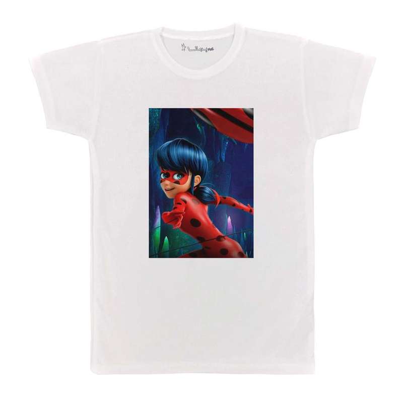 تی شرت بچگانه پرمانه طرح دختر کفشدوزکی کد pmt.5227