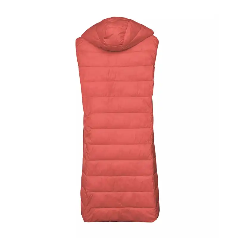 پافر زنانه جوتی جینز مدل کلاهدار کد 85856 رنگ قرمز روشن