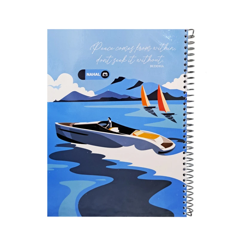 دفتر نقاشی 60 برگ نهال مدل قایق و دریا کد 3612