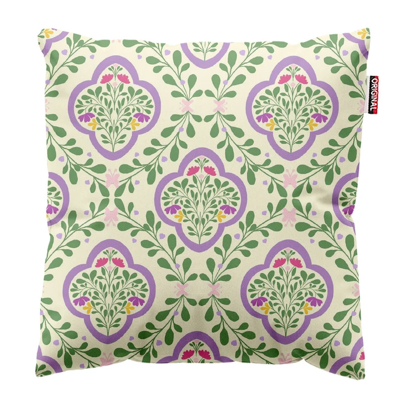 کوسن پاد آفرین طرح گل کد 4320 سایز 40*40 سانتی متر