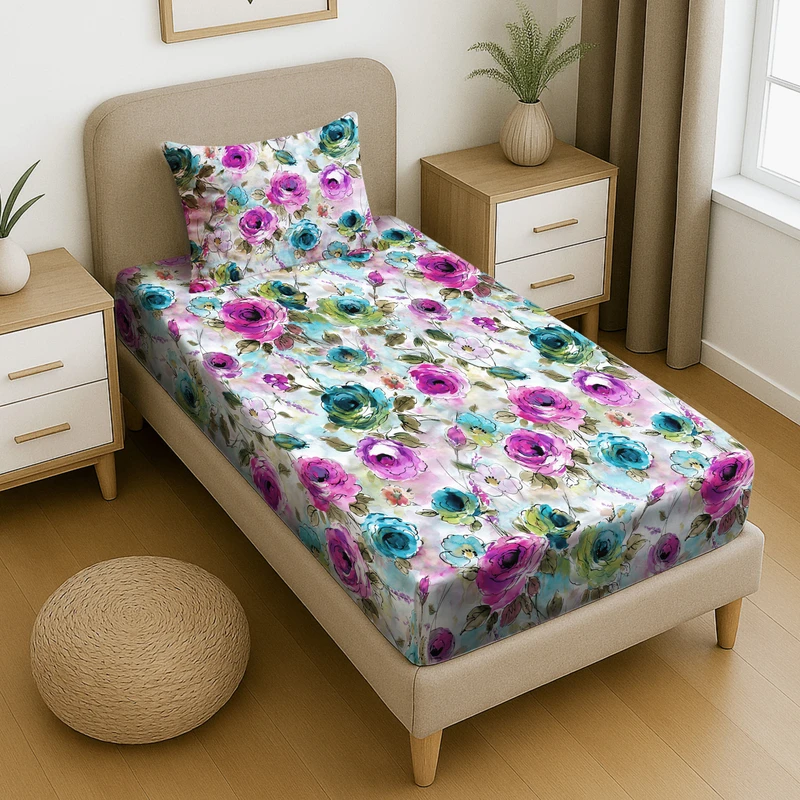 سرویس ملحفه پامیل مدل RH888HS تک نفره 2 تکه