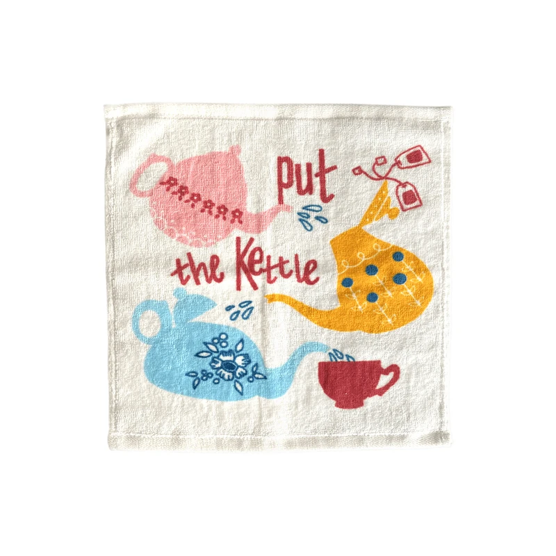 حوله دستی پودایران طرح قوری سایز 30x30 سانتی متر