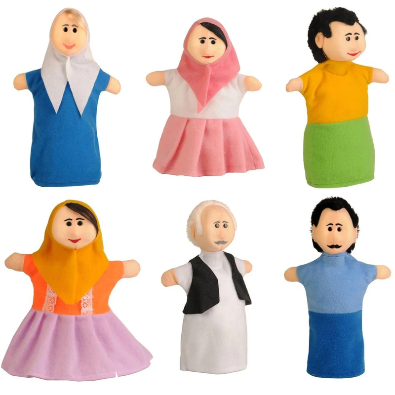 عروسک نمایشی شادی رویان مدل خانواده کد 3 مجموعه 6 عددی 