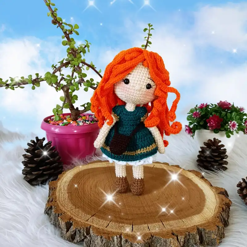 عروسک بافتنی طرح  پرنسس مریدا  کد 60366