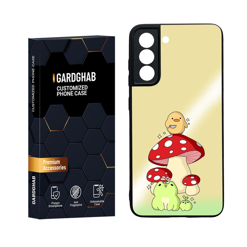  کاور گارد قاب مدل دور ژله ای پشت گلس فانتزی مناسب برای گوشی موبایل سامسونگ Galaxy S21 FE
