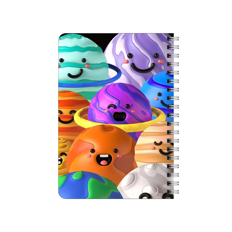 دفترچه یادداشت بامبیلیپ مدل چوبی طرح سیاره های خوشحال کد 4902228