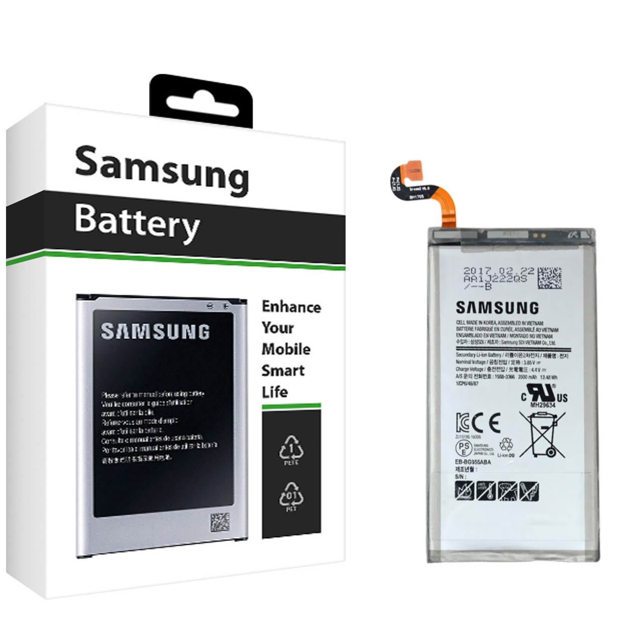 باتری موبایل مدل EB-BG950ABE با ظرفیت 3000mAh مناسب برای گوشی موبایل سامسونگ Galaxy S8