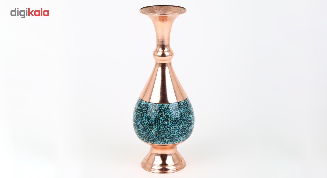 Copper Turquoise inlaying vase, Goharan Gallery , Sarrahi 33 Model