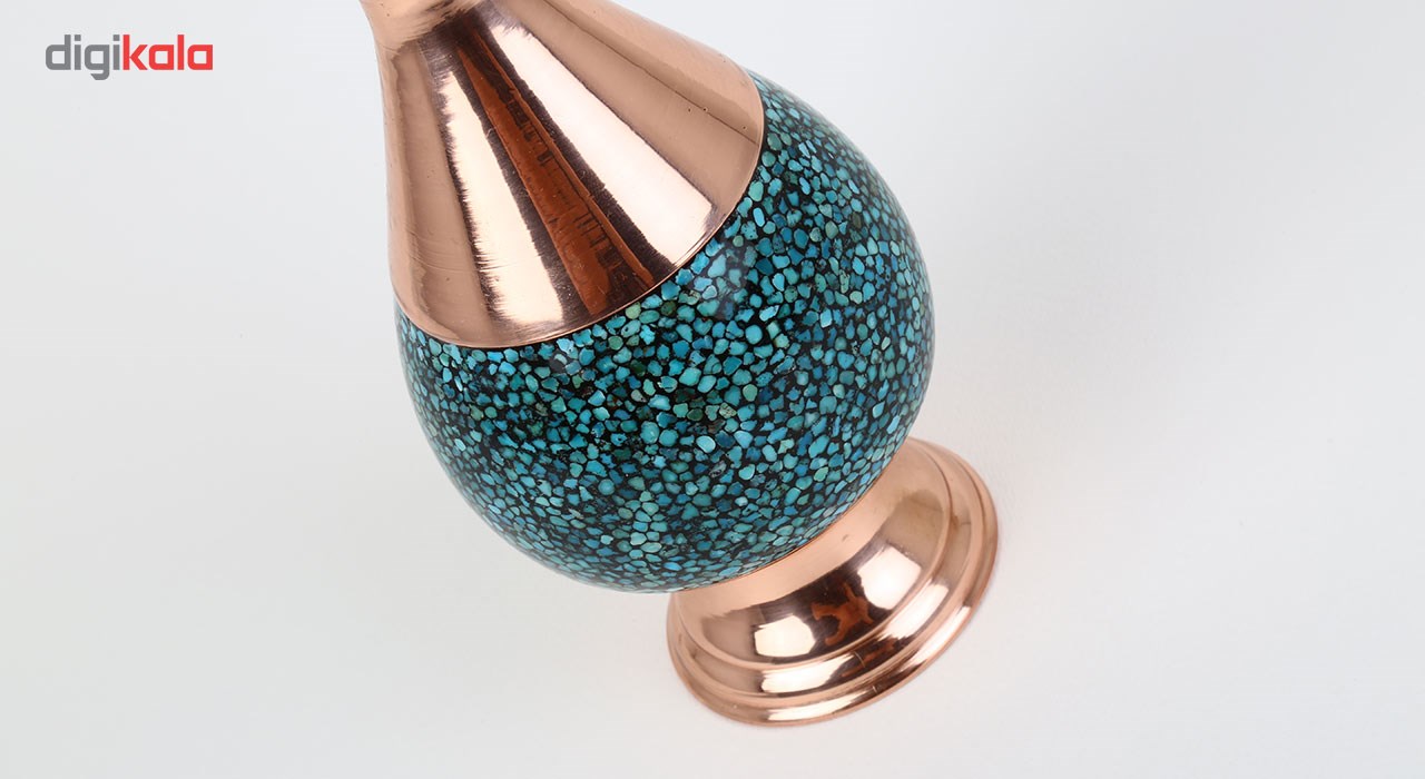 Copper Turquoise inlaying vase, Goharan Gallery , Sarrahi 33 Model