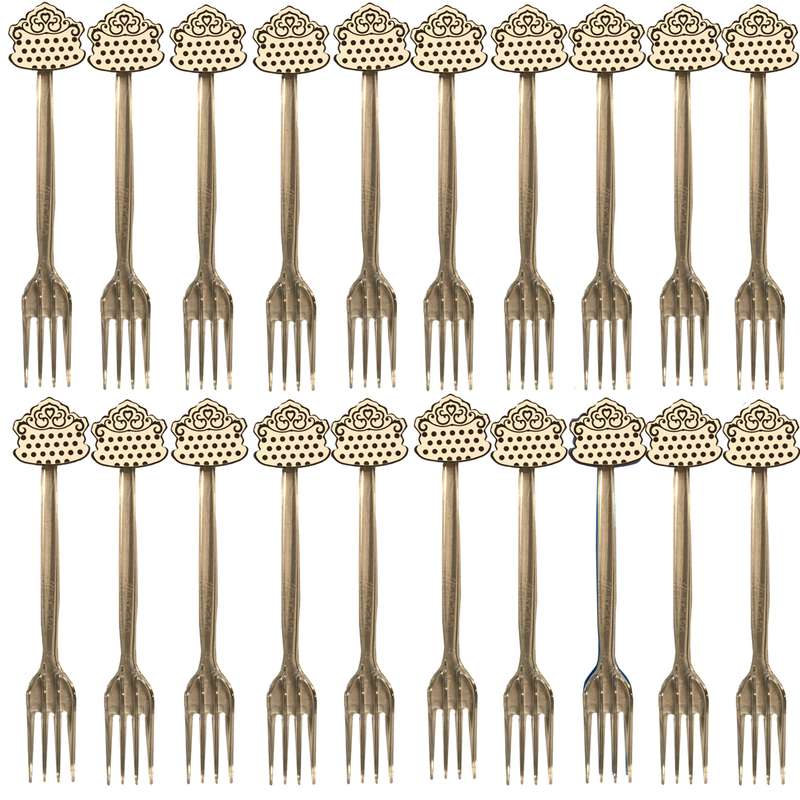 چنگال یکبارمصرف مسترتم طرح خال خال پلاس مجموعه 20 عددی