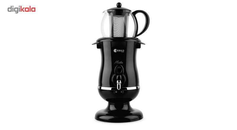 سماور برقی ریوالد مدل Merton کد 800212 به همراه یک عدد اردورخوری ویترای طرح لاله