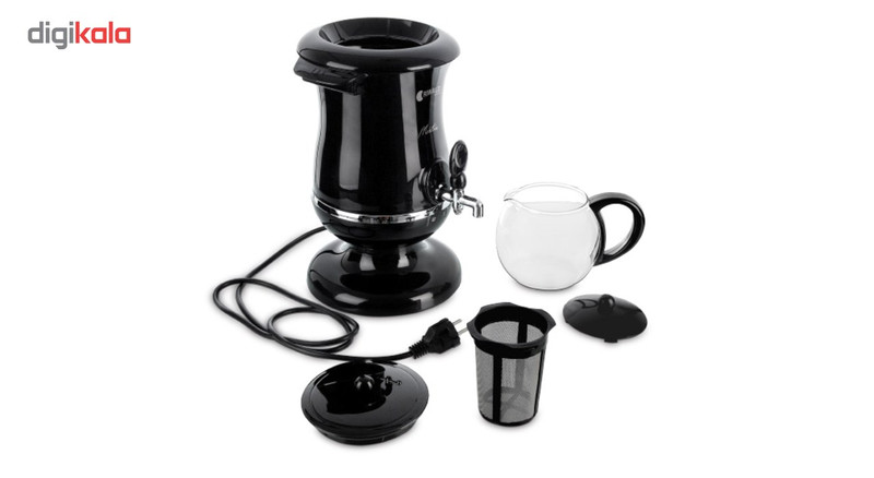 سماور برقی ریوالد مدل Merton کد 800212 به همراه یک عدد اردورخوری ویترای طرح لاله