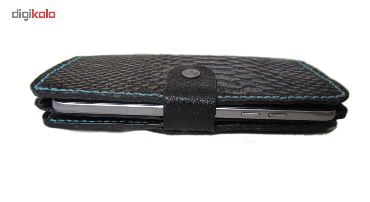 کیف پول و موبایل  چرم طبیعی دستدوز  مژی مدل MOB1
