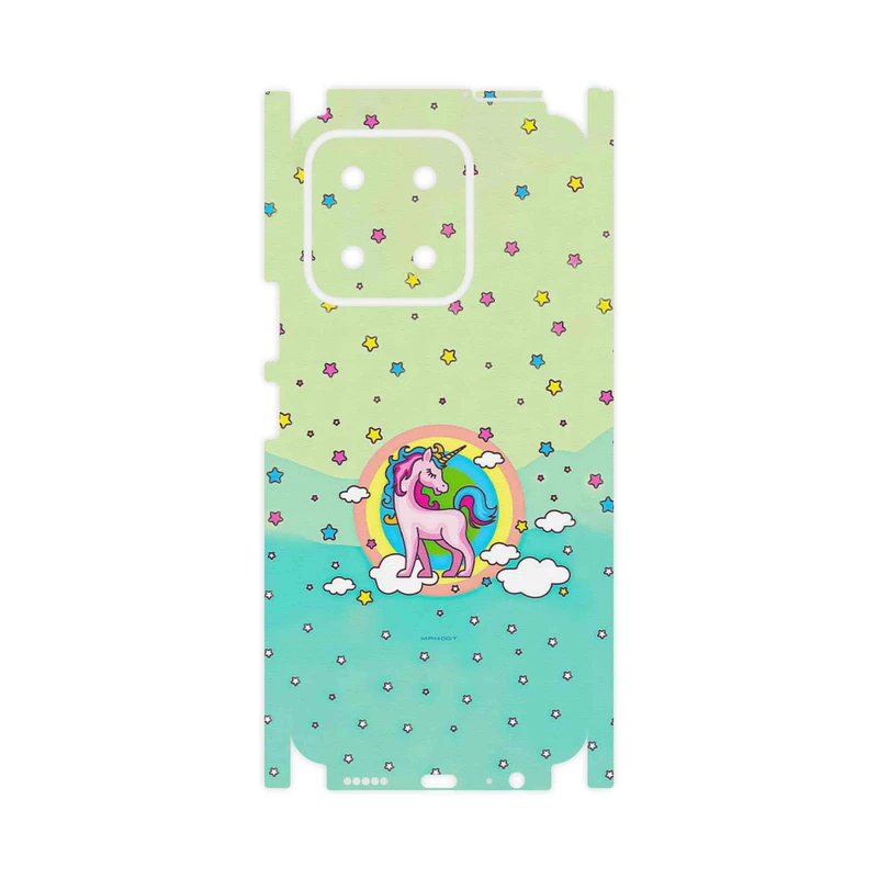 برچسب پوششی ماهوت مدل Rainbow unicorn adventure-FullSkin مناسب برای گوشی موبایل آنر X5b Plus