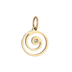 آویز گردنبند طلا 18 عیار زنانه قیراط طرح دایره کد GH2847