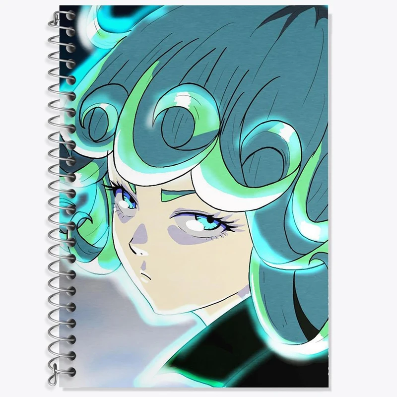 دفتر زبان 50 برگ خندالو مدل سه خط طرح تاتسوماکی انیمه مرد تک مشتی One Punch Man کد 11389