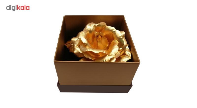 گل سینه مارک گلد مدل گل رز کد 666