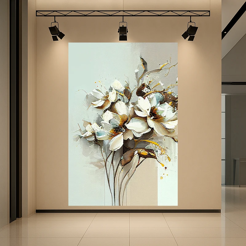 تابلو بوم طرح مخمل نقاشی مدل گل کد AR3060200