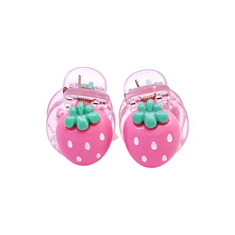 کلیپس مو دخترانه مدل توت فرنگی بسته 2 عددی